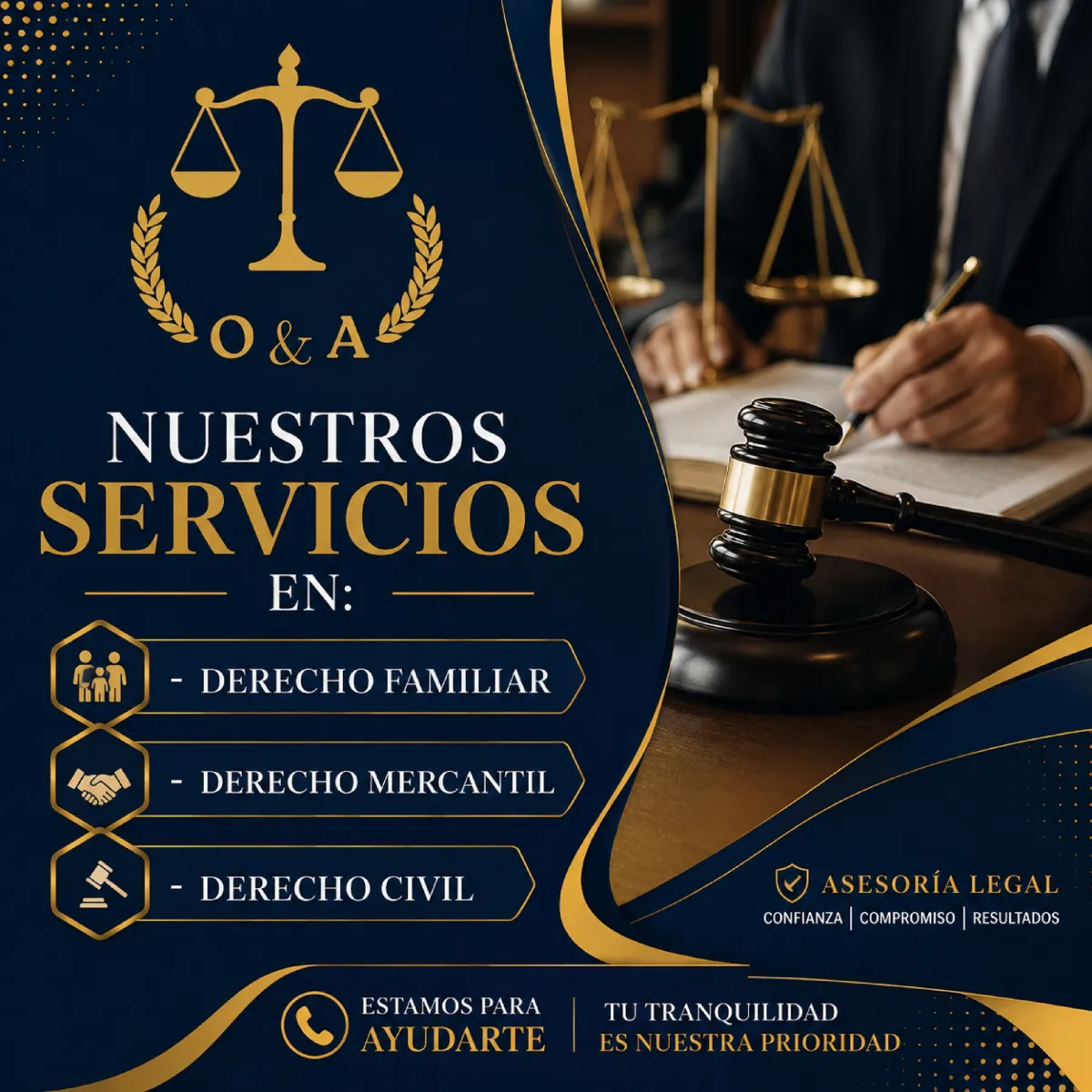 Portada histórica de servicios de Ortega y Asociados.