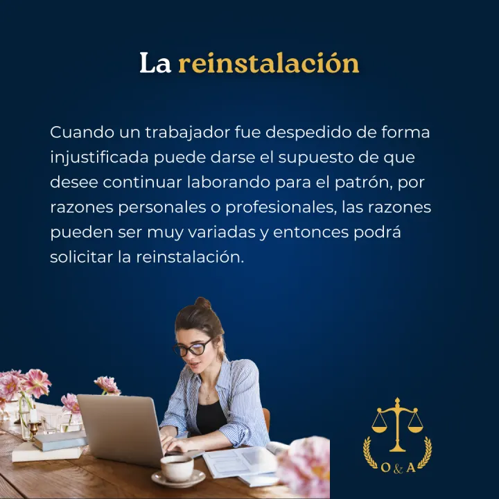 Serie informativa sobre despido injustificado, lámina 4 de 10.