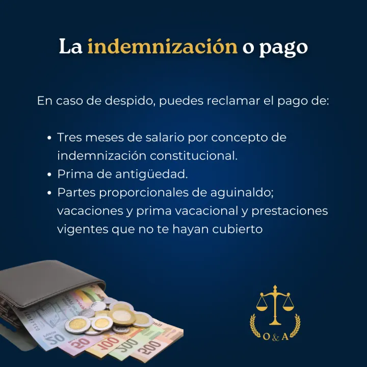 Serie informativa sobre despido injustificado, lámina 5 de 10.