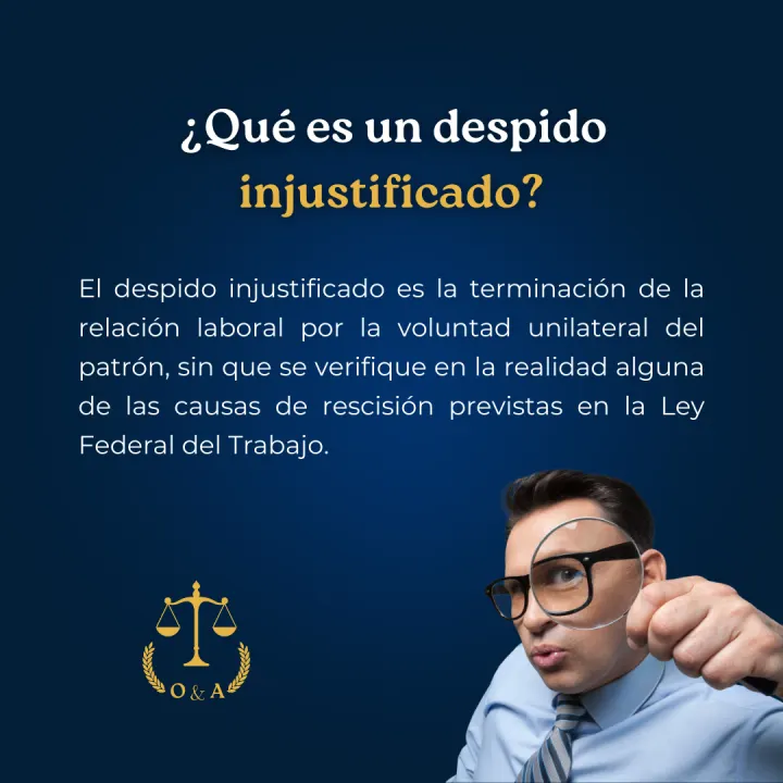Serie informativa sobre despido injustificado, lámina 8 de 10.