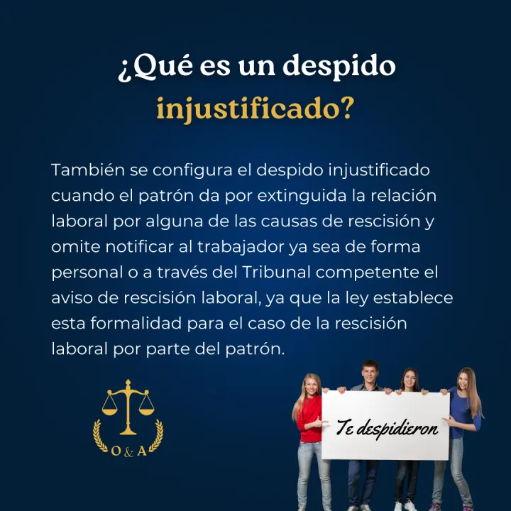 Serie informativa sobre despido injustificado, lámina 9 de 10.